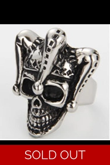 Jester Clown Skull Ring