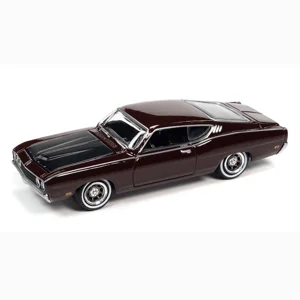 J.L. 1969 Ford Torino Talladega Royal Maroon 1/64 Diecast