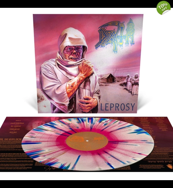 Death - Leprosy - Pink/WHT/Blue Splatter Vinyl LP
