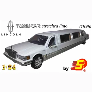 Sunnyside 1996 Lincoln Limousine 1/24 Diecast - White