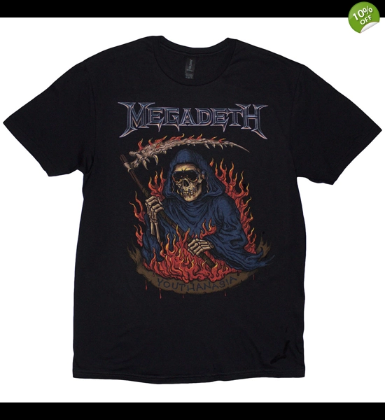 Megadeth- Youthanasia Flames T-Shirt