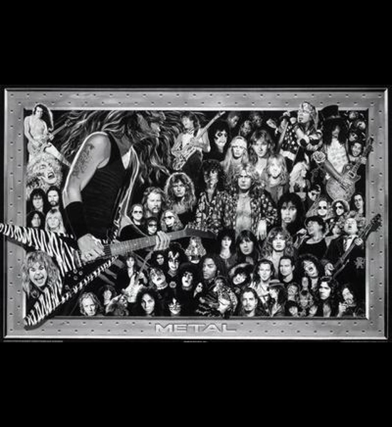 Heavy Metal Collage 36" x 24" Poster