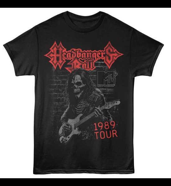 MTV Headbangers Ball Skeleton Guitar T-Shirt