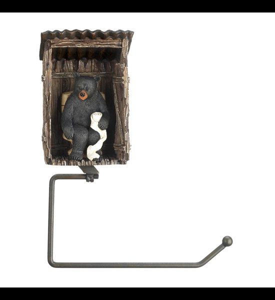 Bear Outhouse Toilet Paper Holder