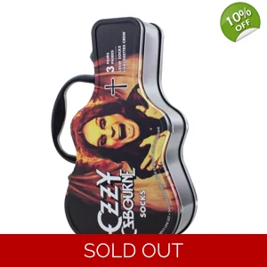 Ozzy Osbourne 3 Pack Of Socks With Guitar Tin