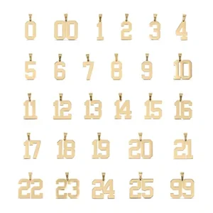 18K Gold PVD Sport Number Pandant