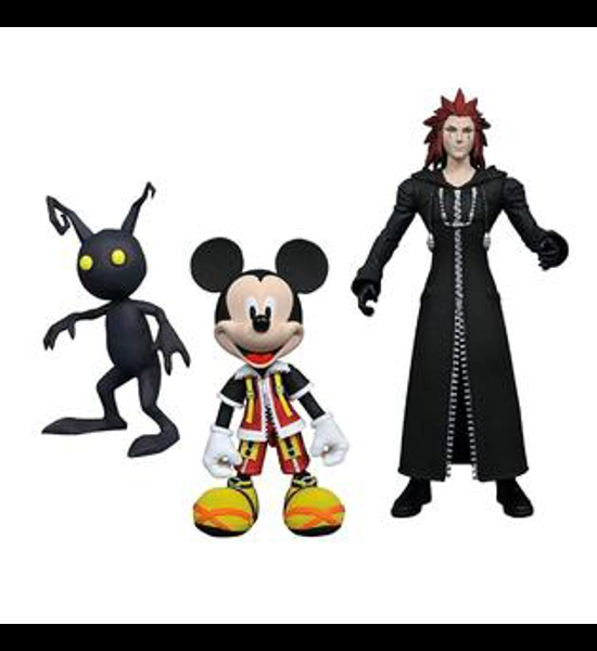 Disney Kingdom Hearts Mickey, Axel & Shadow Action Figure Set