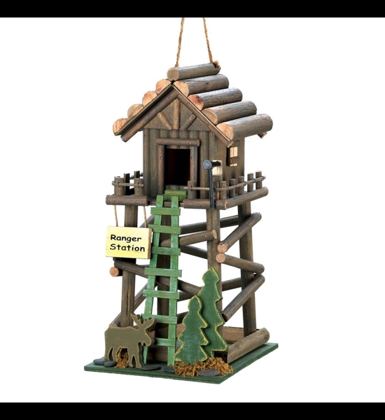 Ranger Station Wood Birdhouse