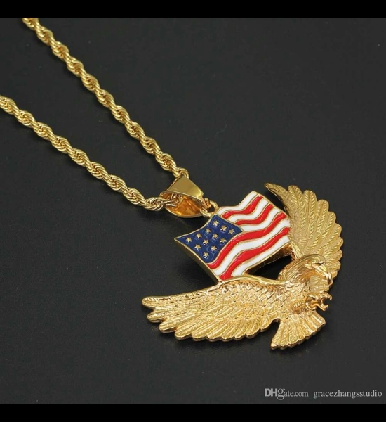 Eagle / American Flag Pendant