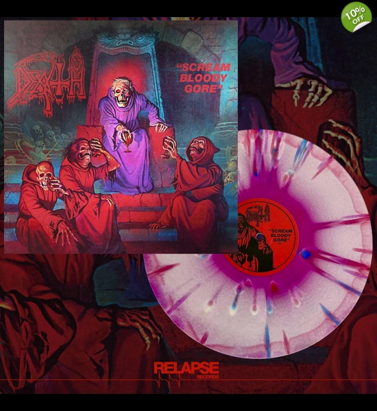 Death - Scream Bloody Gore Violet/WHT/Red Splatter Vinyl LP