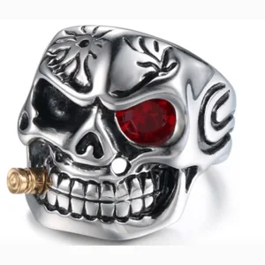 Skull W/Cigar Ring
