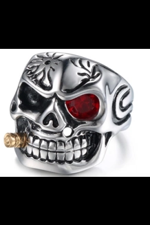 Skull W/Cigar Ring