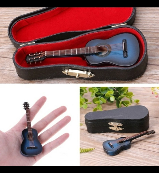 Acoustic Guitar Miniature Figurine