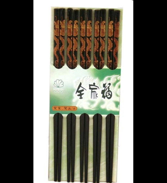 5 Pairs Bamboo Chopsticks - Dragon