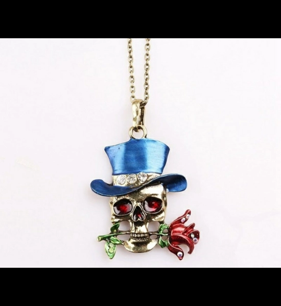 Skull W/Top Hat Pendant