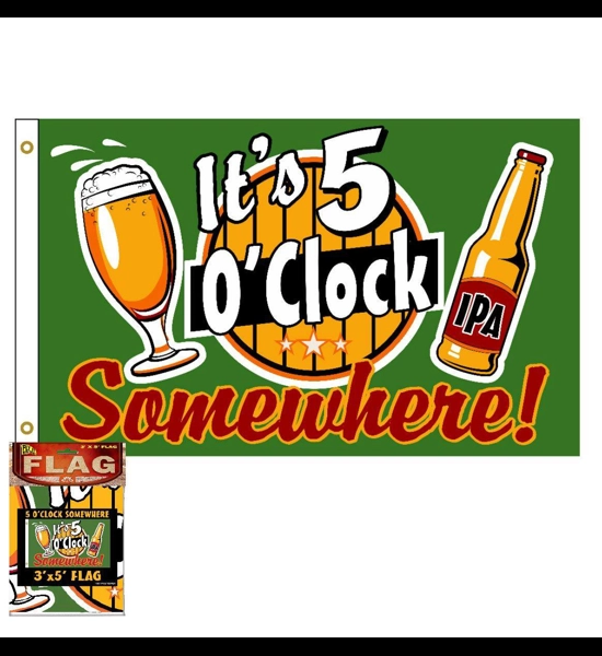 3' x 5' "5 O'Clock" Flag