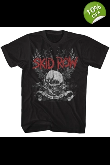 Skid Row - Skull W/Wings T-Shirt