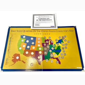 First State Quarters Of The United States Collector's Map