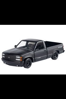Motormax '92 Chevrolet 454 SS Pickup - Matte BLK. 1/24 Diecast