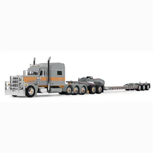 Capitola Trucking Peterbilt Model 389 Sleeper W/Lowboy Trailer 1/64 Diecast