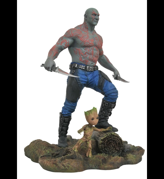 Marvel GOTG Drax & Groot PVC Statue
