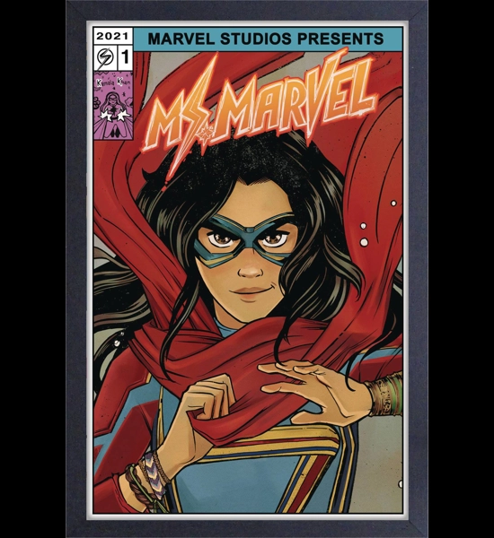 Ms. Marvel Comic Framed 11" x 17" Print