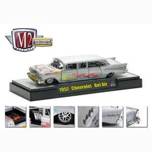 M2 Machines Auto-Stretch Rods 1957 Chevrolet Bel Air 1/64 Diecast