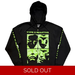 Type O Negative - Faces Zipped Hoodie