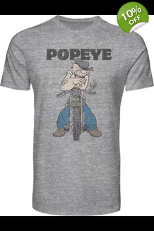 Popeye Distressed Motorcycle T-Shirt