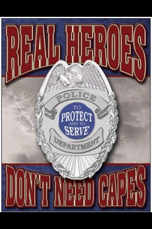 Real Heroes - Police Tin Sign