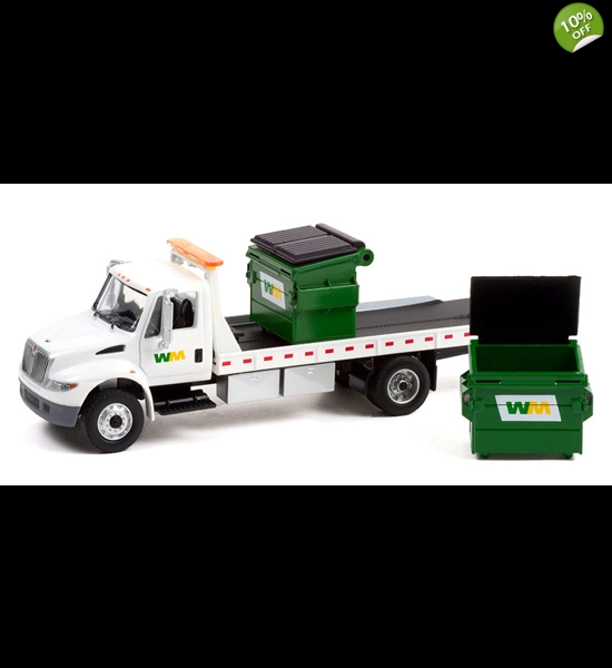 G.L. Waste Management '13 International Flatbed W/Dumpsters