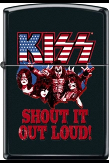 KISS Shout It Out Loud Black Matte Zippo Lighter