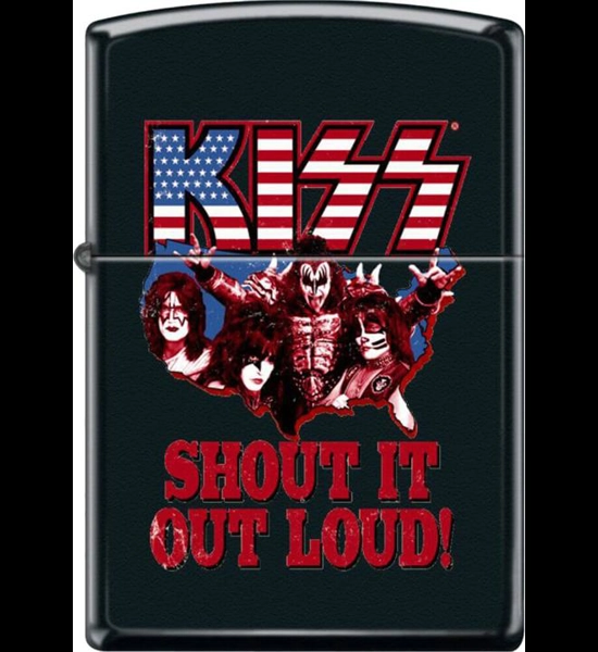 KISS Shout It Out Loud Black Matte Zippo Lighter