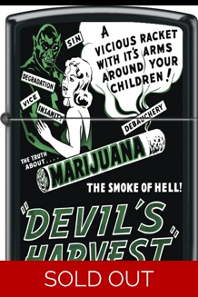 Devil's Harvest Black Matte Zippo Lighter