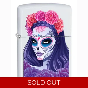 Day Of The Dead Sugar Skull Woman Zippo Lighter