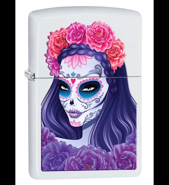 Day Of The Dead Sugar Skull Woman Zippo Lighter