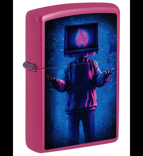 Flame TV Man Zippo Lighter