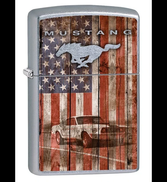 Ford Mustang / Flag Zippo Lighter