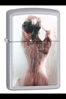 Girl In Shower Satin Chrome Zippo Lighter