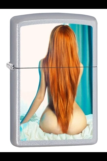 Red Curtain Satin Chrome Zippo Lighter