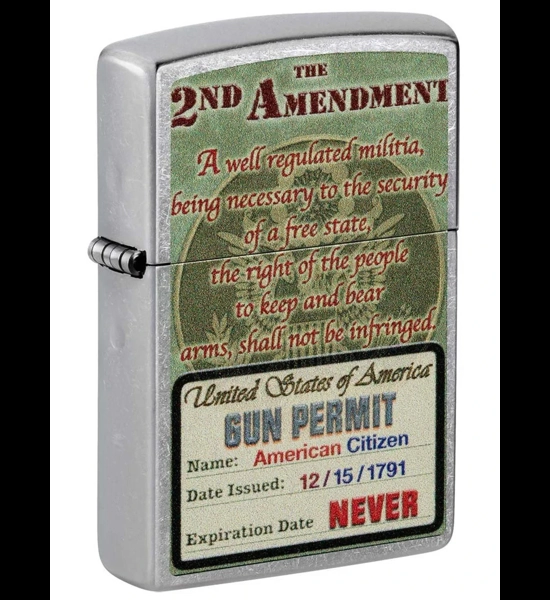 Second Amendment Rights Permit Zippo Lighter
