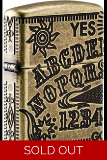 Ouija Board Antique Brass Zippo Lighter