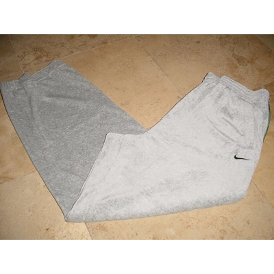 Nike Miami Hurricanes Core Open Bottom Velour Fleece Pants Gray 2XL