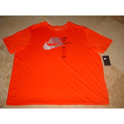 Nike Top Training Futura logo Tee Orange 4XL