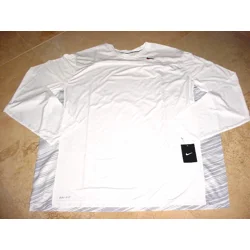 Nike Sideline Speed Long Sleeve Dri-Fit Fitness Top White ..
