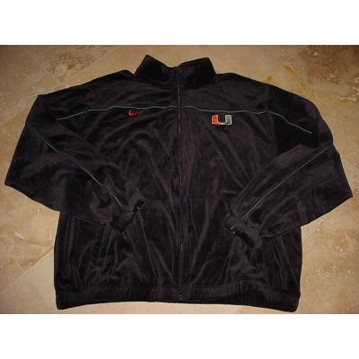 Nike Miami Hurricanes Core Elite Velour Jacket Black 4XL