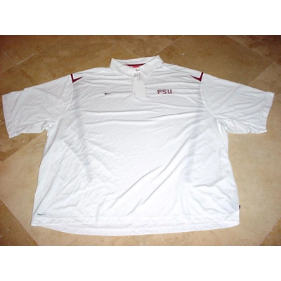 Nike Florida State Silent Count Dri-Fit Performance Polo White 3XL