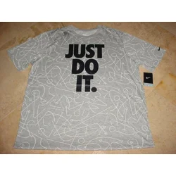 Nike JUST DO IT Plays Dri-Fit Tee Gray 3XLT