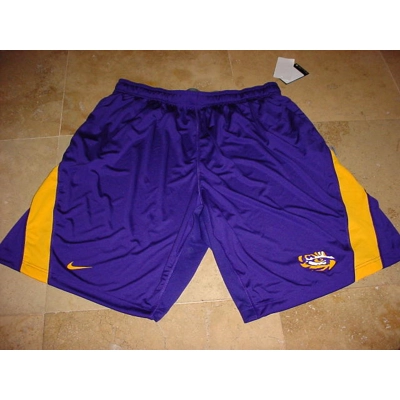 Nike LSU Tigers Football Training Performance Shorts Purple 3XL