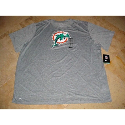 Nike Miami Dolphins Legend Just Do It Fitness Shirt Gray 4XL